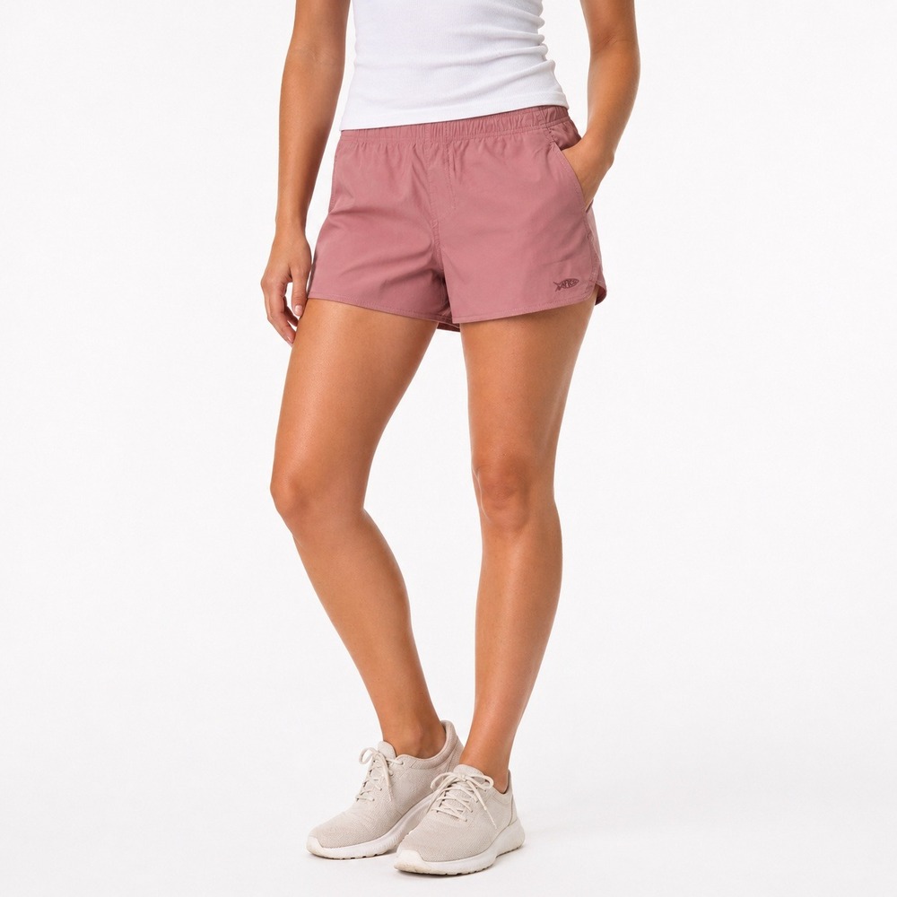AFTCO Women's Original Fishing Shorts Pink Performance Outdoor Size L 3" Inseam